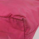 PRADA Tote Bag Nylon Pink Gold Auth bs34672-16