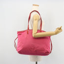 PRADA Tote Bag Nylon Pink Gold Auth bs34672-25