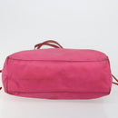 PRADA Tote Bag Nylon Pink Gold Auth bs34672-5