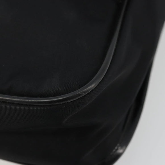 PRADA Shoulder Bag Nylon Black Silver Auth bs34673