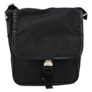 PRADA Shoulder Bag Nylon Black Silver Auth bs34673-13