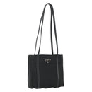 PRADA Draagtas Nylon Zwart Zilver Auth bs34674-1