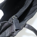 PRADA Draagtas Nylon Zwart Zilver Auth bs34674-22