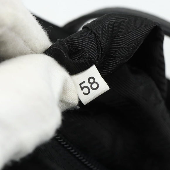 PRADA Draagtas Nylon Zwart Zilver Auth bs34674