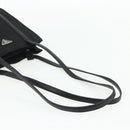 PRADA Draagtas Nylon Zwart Zilver Auth bs34674-7