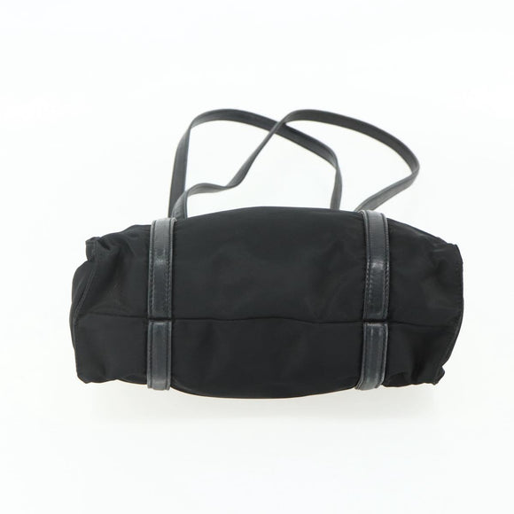 PRADA Draagtas Nylon Zwart Zilver Auth bs34674