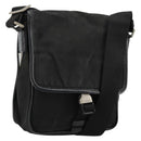 PRADA Shoulder Bag Nylon Black Silver Auth bs34675-1