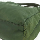 PRADA Hand Bag Nylon Green Silver Auth bs34677-14