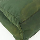 PRADA Hand Bag Nylon Green Silver Auth bs34677-15