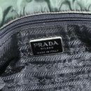 PRADA Hand Bag Nylon Green Silver Auth bs34677-10
