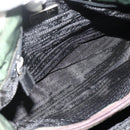 PRADA Hand Bag Nylon Green Silver Auth bs34677-11