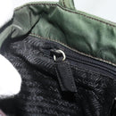 PRADA Hand Bag Nylon Green Silver Auth bs34677-20