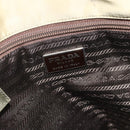 PRADA Hand Bag Nylon Beige Silver Auth bs34678-10