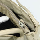 PRADA Hand Bag Nylon Beige Silver Auth bs34678-22