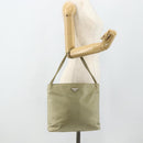 PRADA Hand Bag Nylon Beige Silver Auth bs34678-25