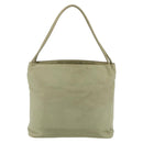 PRADA Hand Bag Nylon Beige Silver Auth bs34678-2