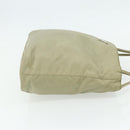 PRADA Hand Bag Nylon Beige Silver Auth bs34678-4