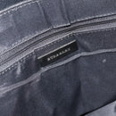 BURBERRY Nova Check Hand Bag Canvas Beige Silver Auth bs34681-16