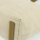 PRADA Sports Line Hand Bag Canvas Beige Silver Auth bs34685-14