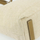 PRADA Sports Line Hand Bag Canvas Beige Silver Auth bs34685-15