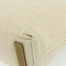 PRADA Sports Line Hand Bag Canvas Beige Silver Auth bs34685-16