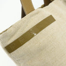 PRADA Sports Line Hand Bag Canvas Beige Silver Auth bs34685-9
