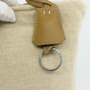 PRADA Sports Line Hand Bag Canvas Beige Silver Auth bs34685-10