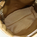 PRADA Sports Line Hand Bag Canvas Beige Silver Auth bs34685-11
