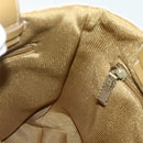 PRADA Sports Line Hand Bag Canvas Beige Silver Auth bs34685-19