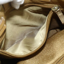 PRADA Sports Line Hand Bag Canvas Beige Silver Auth bs34685-23