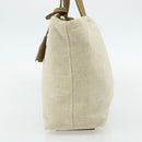 PRADA Sports Line Hand Bag Canvas Beige Silver Auth bs34685-4