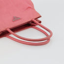 PRADA Hand Bag Nylon Pink Silver Auth bs34689-7