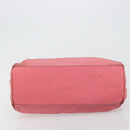 PRADA Hand Bag Nylon Pink Silver Auth bs34689-9