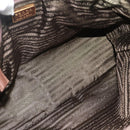 PRADA Chain Tote Bag Nylon Brown Gold Auth bs34691-11