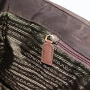 PRADA Chain Tote Bag Nylon Brown Gold Auth bs34691-21
