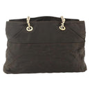 PRADA Chain Tote Bag Nylon Brown Gold Auth bs34691-2