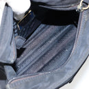 PRADA Chain Hand Bag Nylon Navy Gold Auth bs34692-11