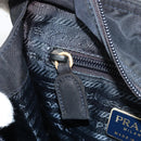 PRADA Chain Hand Bag Nylon Navy Gold Auth bs34692-21