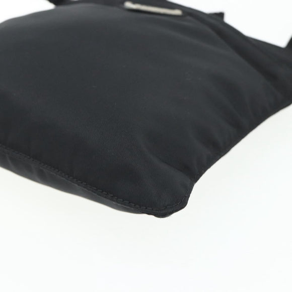 PRADA Shoulder Bag Nylon Black Silver Auth bs34694