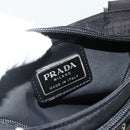 PRADA Shoulder Bag Nylon Black Silver Auth bs34694-19