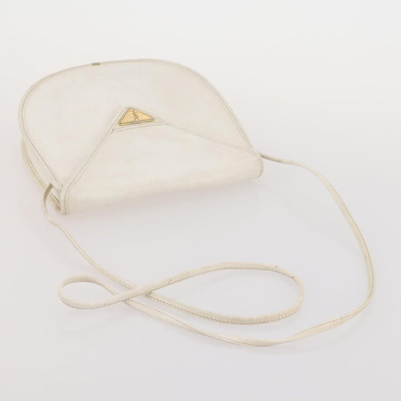 SAINT LAURENT Shoulder Bag Leather 2 Set Beige White Auth bs34695