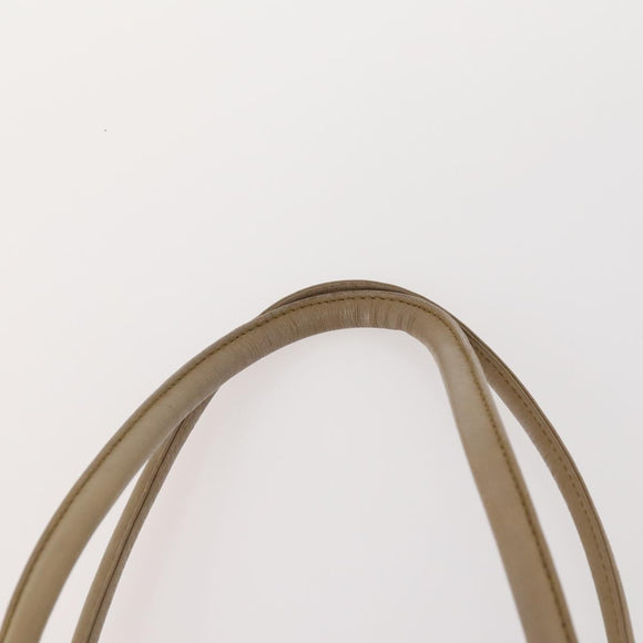 SAINT LAURENT Shoulder Bag Leather 2 Set Beige White Auth bs34695