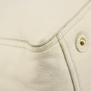 SAINT LAURENT Hand Bag Leather White Gold 172460 Auth bs34696-14