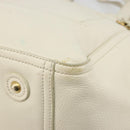 SAINT LAURENT Hand Bag Leather White Gold 172460 Auth bs34696-15