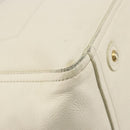 SAINT LAURENT Hand Bag Leather White Gold 172460 Auth bs34696-16