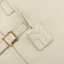 SAINT LAURENT Hand Bag Leather White Gold 172460 Auth bs34696-18