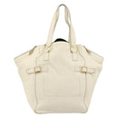 SAINT LAURENT Hand Bag Leather White Gold 172460 Auth bs34696-2