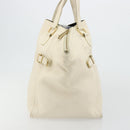 SAINT LAURENT Hand Bag Leather White Gold 172460 Auth bs34696-4