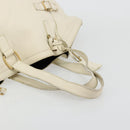 SAINT LAURENT Hand Bag Leather White Gold 172460 Auth bs34696-7