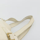 SAINT LAURENT Hand Bag Leather White Gold 172460 Auth bs34696-8